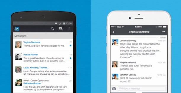 Linkedin mejora la mensajería en sus aplicaciones móviles
