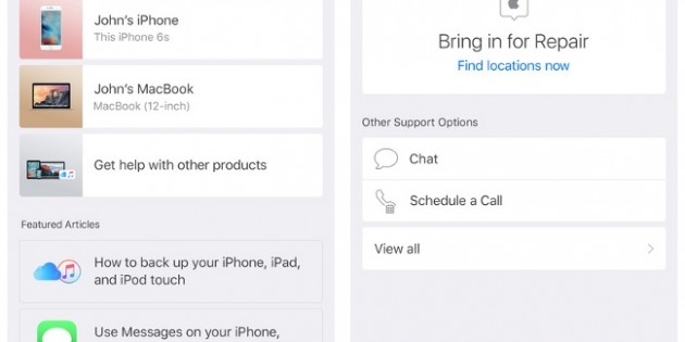 Apple crea una app dedicada para la atención al cliente