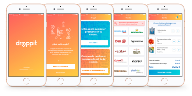Droppit, una app para recibir la compra del super en el coche