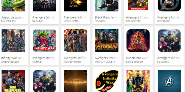 Google Play se llena de juegos falsos de Vengadores: Infinity War
