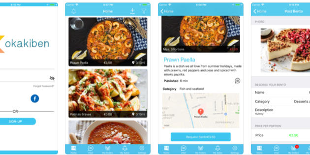 Okakiben, una app para vender y comprar comida casera de vecino a vecino