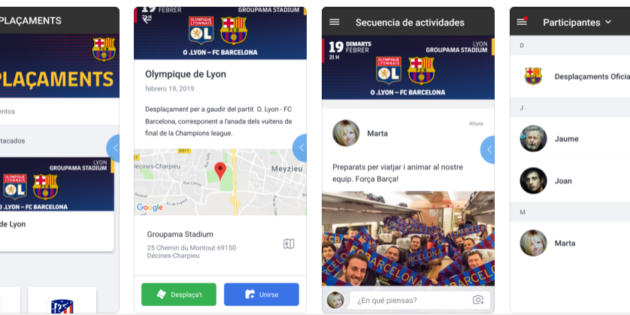 El FC Barcelona lanza una app para los socios y peñistas que viajen con el club