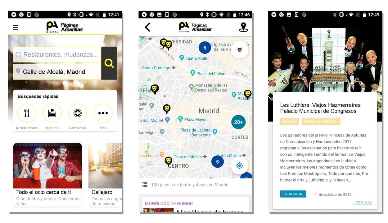 Páginas Amarillas lanza una nueva versión de su app para Android