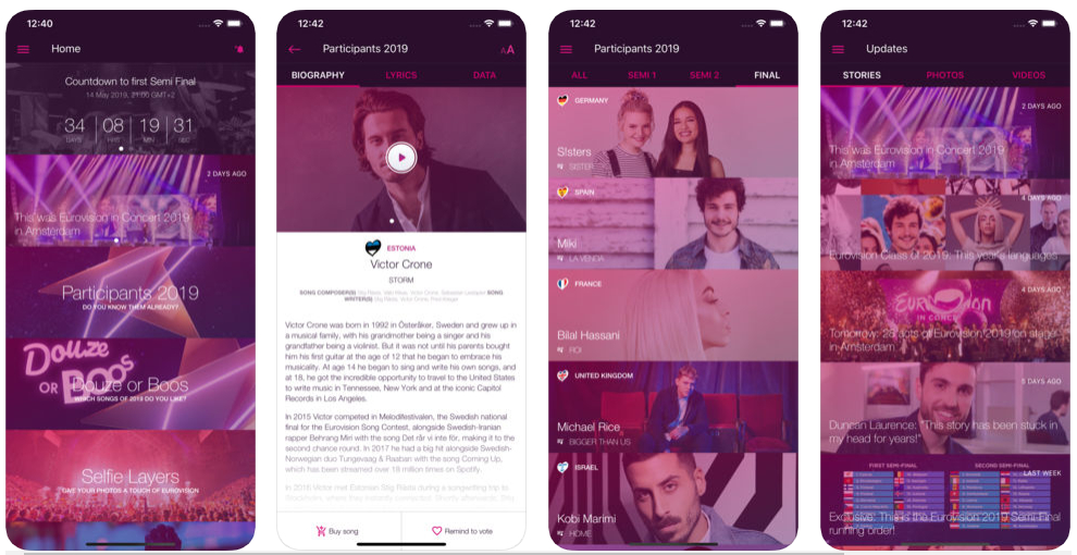Sigue la final de Eurovisión 2019 con su app oficial