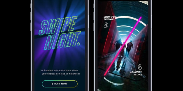 Tinder lanza Swipe Night, una experiencia interactiva para conseguir más matches