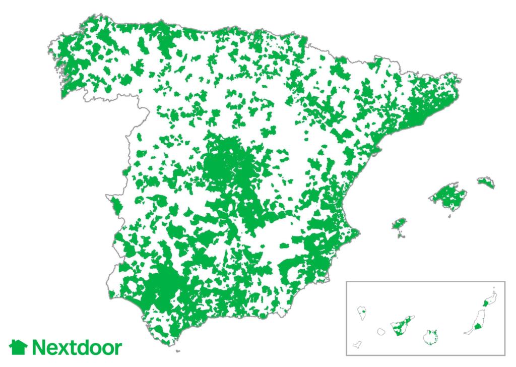Nextdoor cierra su primer año en España llegando a más de 3.000 barrios