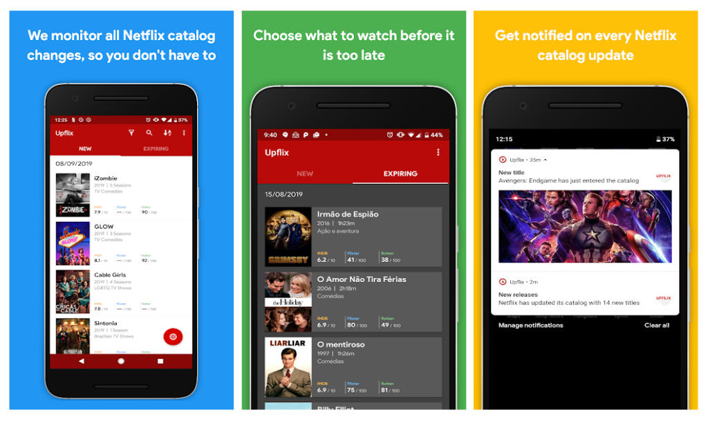 Upflix, la app que te avisa de las series y películas que llegan a Netflix (y de las que se van)