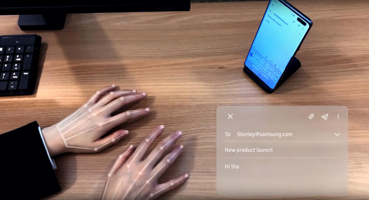 Samsung ha creado SelfieType, un teclado invisible para ...