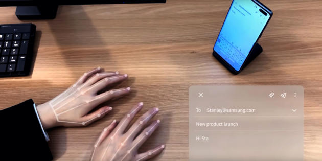 Samsung ha creado SelfieType, un teclado invisible para smartphones que te permite escribir sin tocar la pantalla