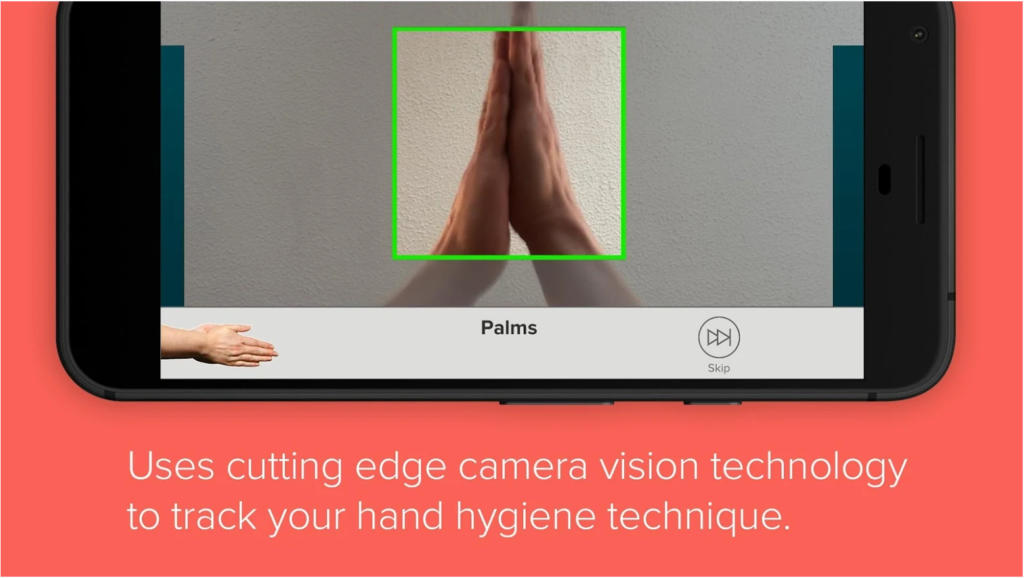 Esta app vigila si te lavas bien las manos mediante realidad aumentada