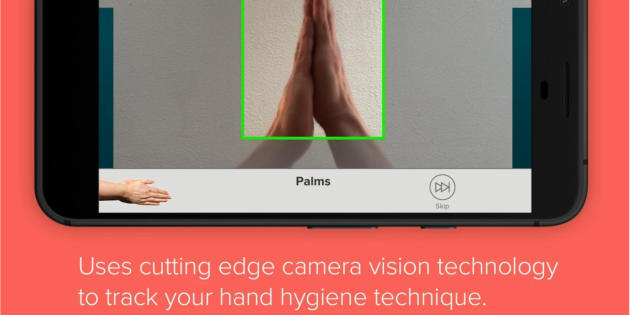 Esta app vigila si te lavas bien las manos mediante realidad aumentada