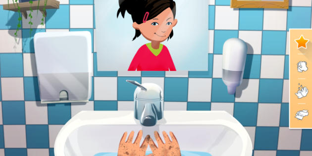 Este juego móvil recuerda a tu hijo o hija lo importante que es lavarse las manos