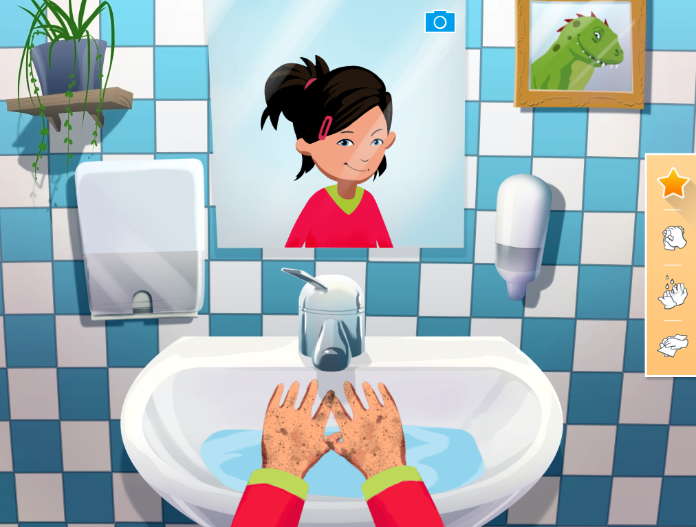 Este juego móvil recuerda a tu hijo o hija lo importante que es lavarse las manos