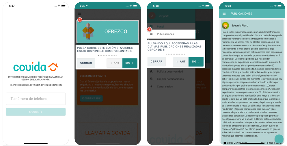 Covida, la app para ofrecer ayuda a los mayores durante la cuarentena