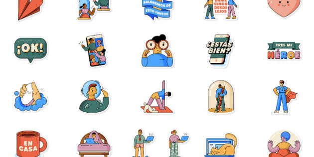 WhatsApp lanza un pack de stickers para la cuarentena