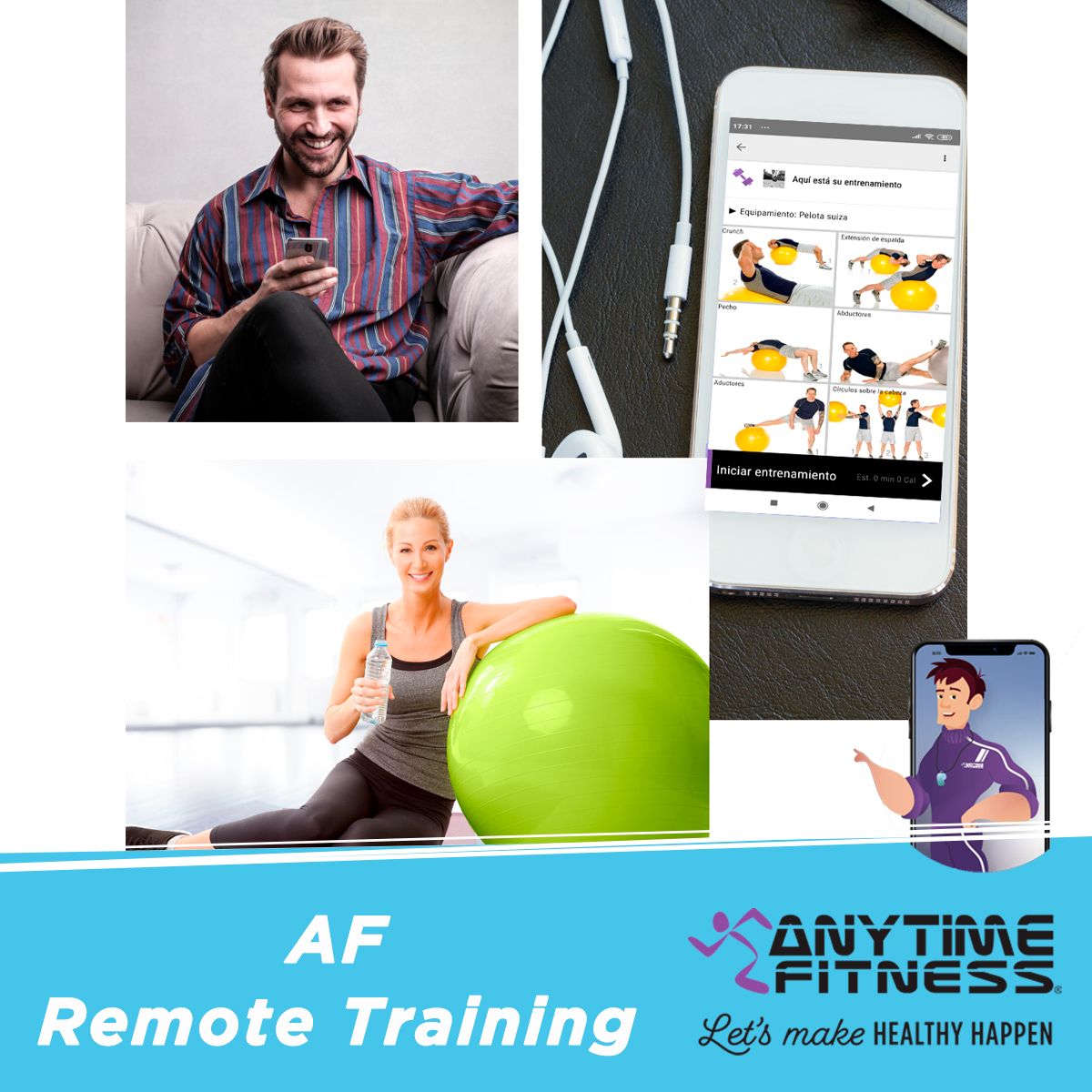 La cadena de gimnasios Anytime Fitness lanza el sistema Remote Training a través de su aplicación