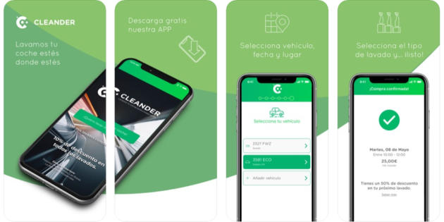 Cleander, la app para pedir que vayan a lavarte el coche allá donde estés