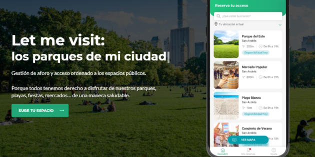 LetMeVisit, una app para gestionar el aforo en parques, playas, mercadillos y otros espacios públicos