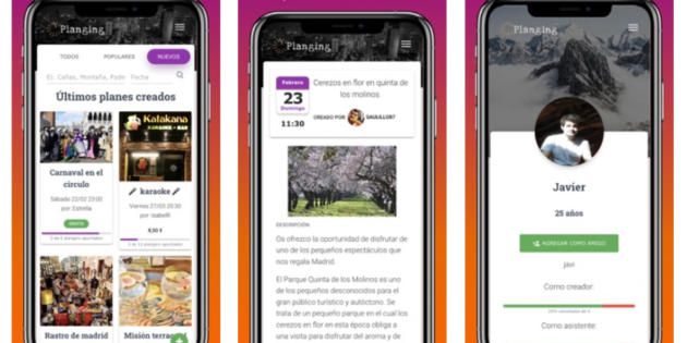 La app para hacer planes Planging da el salto a iOS