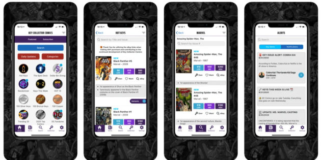 Cataloga y conoce el valor de tu colección de cómics con Key Collector Comics Database & Price Guide App