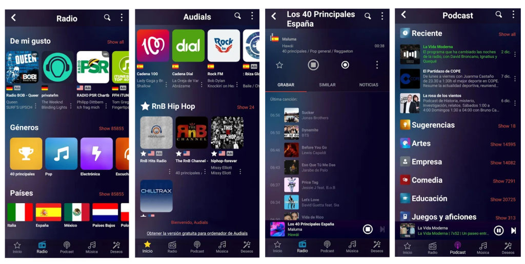 Audials Play, la app para escuchar miles de emisoras de radio y podcasts de todo el mundo