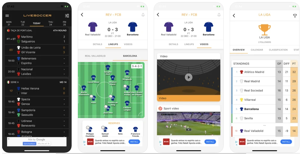 La app para seguir resultados de fútbol LiveSoccer se renueva en iOS y Android