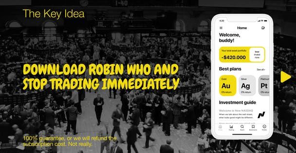 Crean Robin Who!, una app para burlarse de Robinhood y su concepción del trading