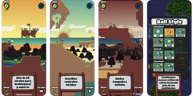 Dinkigolf, un nuevo juego para móviles que aúna golf y plataformas