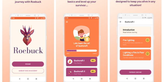 Roebuck, una app para aprender a sobrevivir en cualquier situación