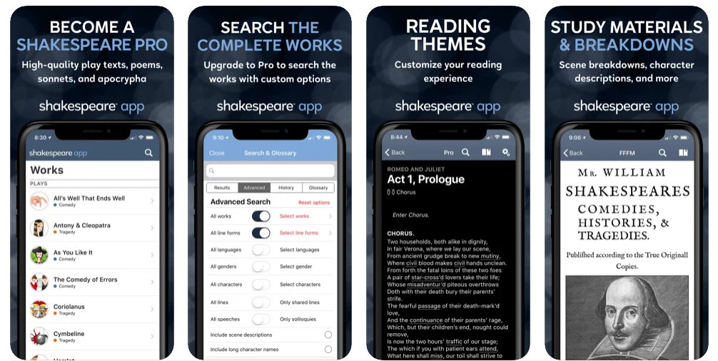 Las mejores apps y juegos para honrar a William Shakespeare