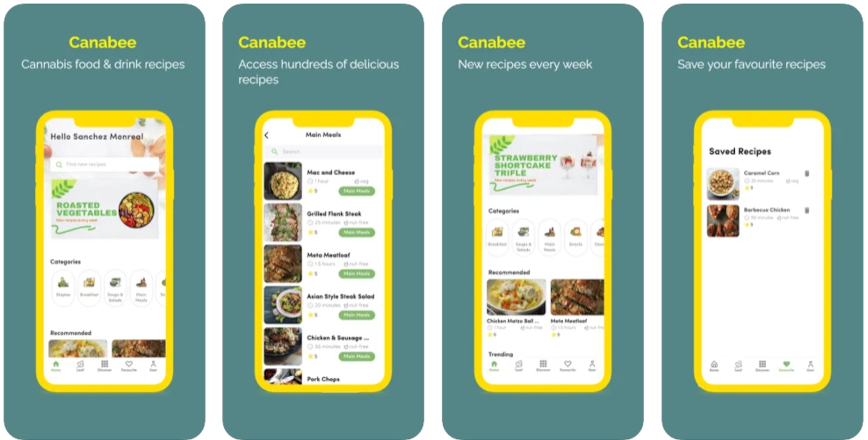 Esta app te propone recetas de todo tipo para que cocines con cannabis