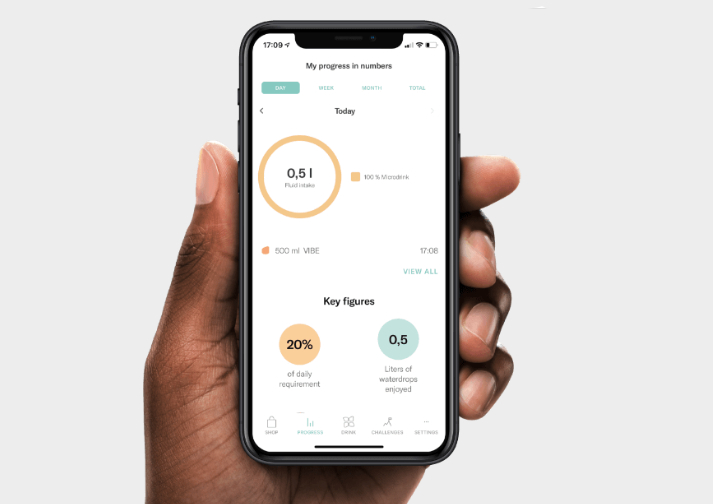 Waterdrop lanza una app para registrar el nivel de hidratación personal