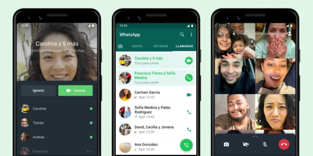 WhatsApp ya te permite unirte a una videollamada grupal en marcha