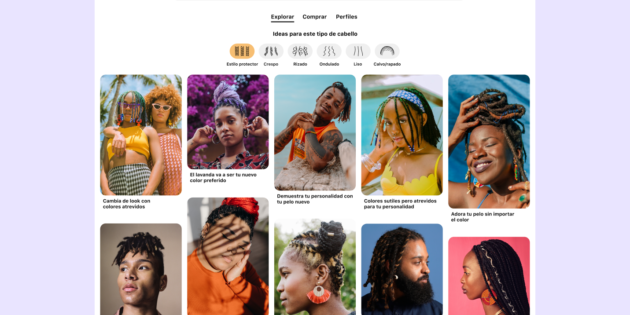 Pinterest lanza una nueva función para hacer búsquedas por tipo de cabello