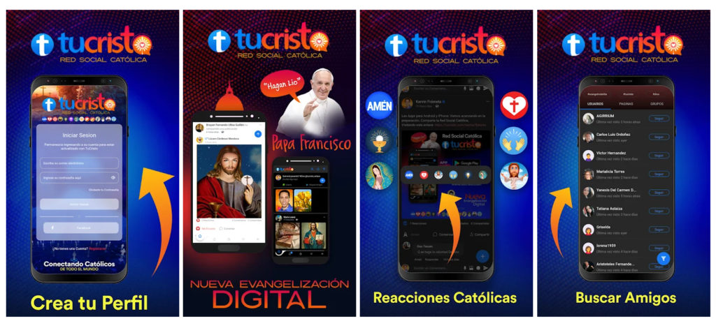 La app de TuCristo te permite conectar con miles de católicos de todo el mundo
