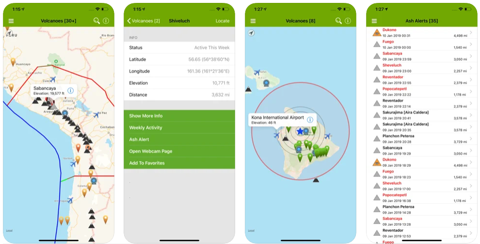 Esta app te permite mantenerte al tanto de la actividad de los volcanes y sus cenizas
