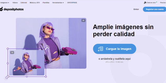 Depositphotos Upscaler, una aplicación online para ampliar el tamaño de tus fotos sin perder calidad