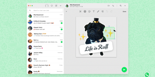 WhatsApp Web estrena un creador de stickers personalizados