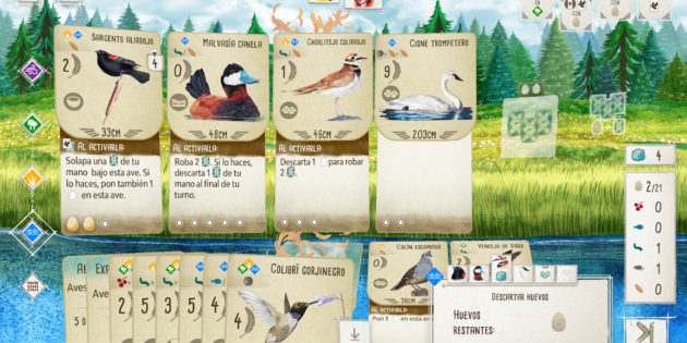 Wingspan, un relajante juego móvil de cartas para los amantes de la ornitología