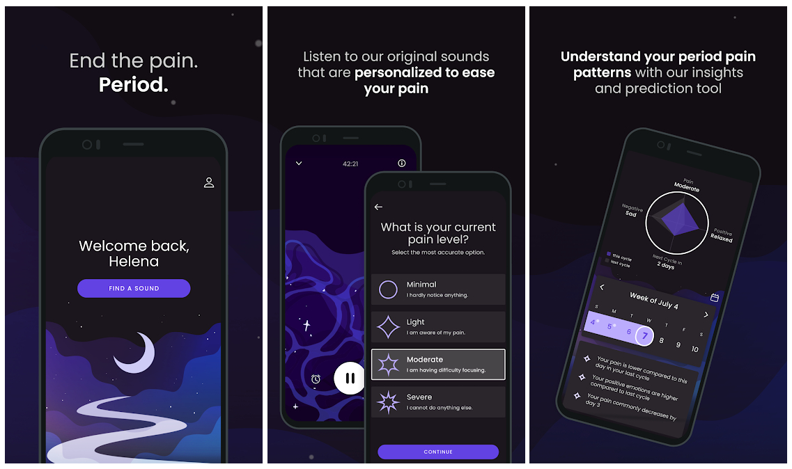 Esta app alivia tus dolores menstruales con sonidos basados en la ciencia :  Applicantes – Información sobre apps y juegos para móviles
