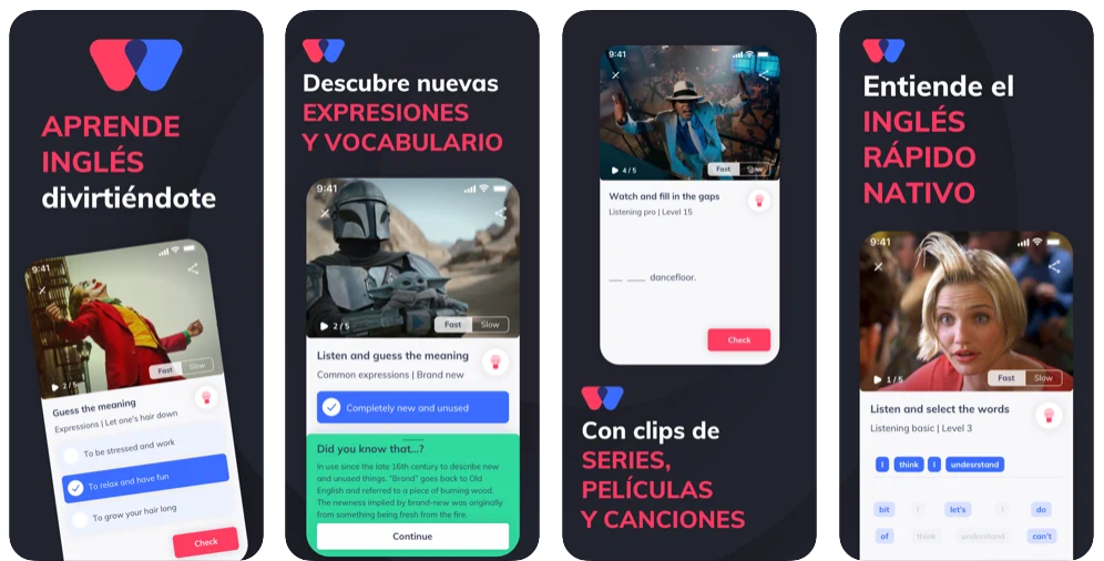 Wannalisn te permite aprender inglés con pelis, series y canciones :  Applicantes – Información sobre apps y juegos para móviles