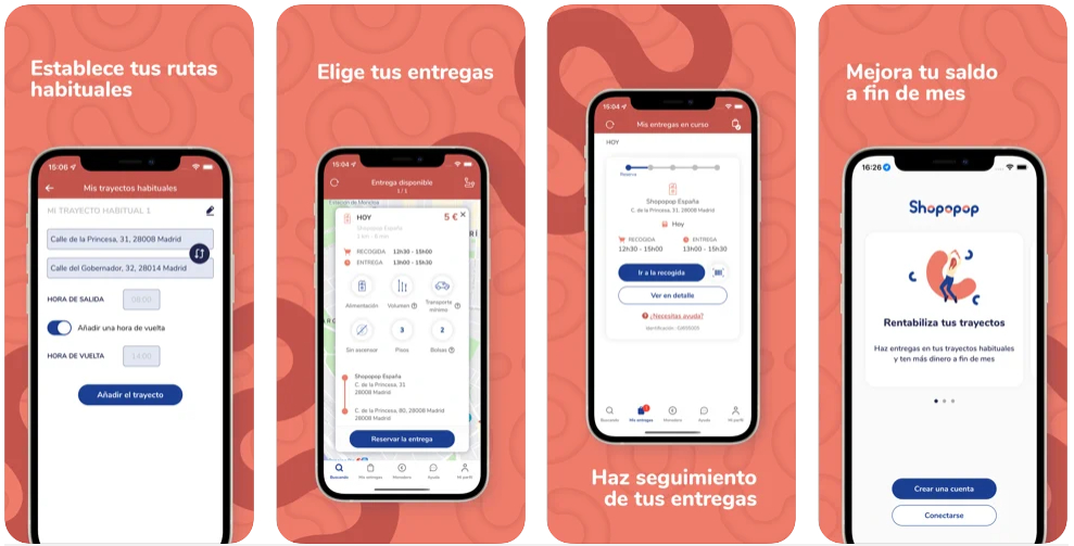 La app de delivery colaborativo Shopopop se estrena en el mercado español