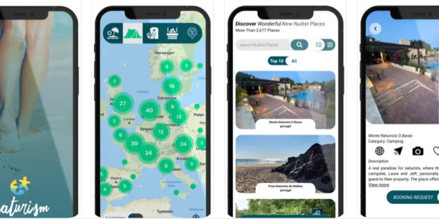 Naturism, una app para encontrar playas, campings y hoteles nudistas