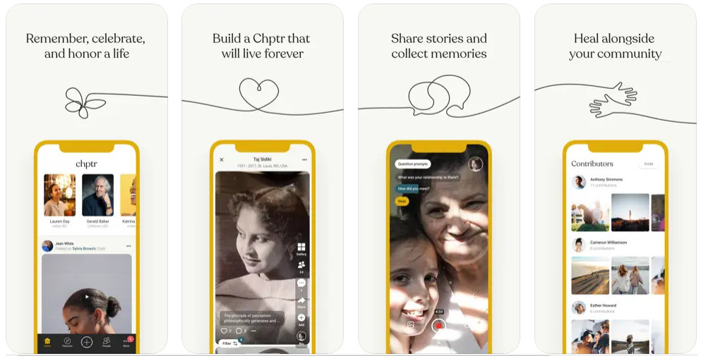 Chptr, una app para recordar a nuestros seres queridos fallecidos y contar sus historias