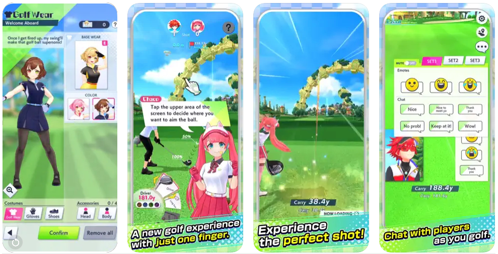 Llega Neko Golf- Anime Golf, un juego animado para que meterla en el hoyo no te dé palo