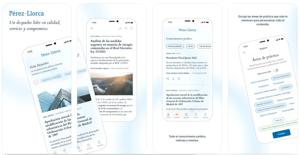 Pérez-Llorca lanza una app para consultar contenidos jurídicos