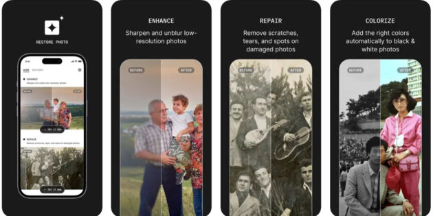 Restore Photo, la app con IA que restaura tus fotos viejas en segundos