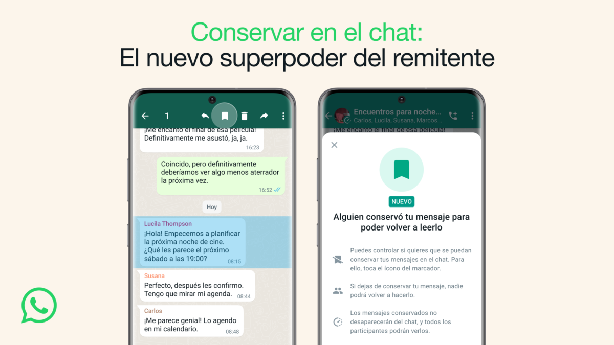 Whatsapp Incorpora La Función Conservar En El Chat Applicantes Información Sobre Apps Y 9940
