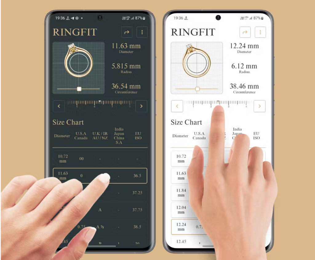 RingFit es la app que te permite conocer cuál es tu talla de anillo