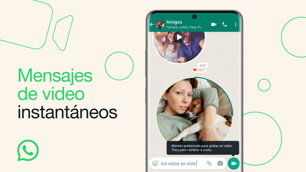 WhatsApp estrena los mensajes de vídeo instantáneos